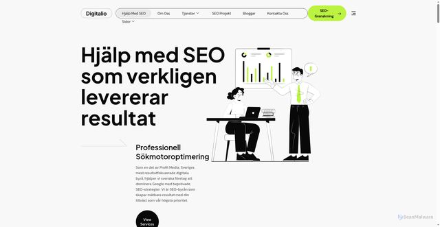 Security scan screenshot of https://hjalpmedseo.se