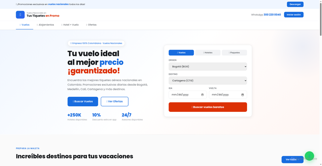 Security scan screenshot of https://www.tustiquetesenpromo.com/tiquetes/home