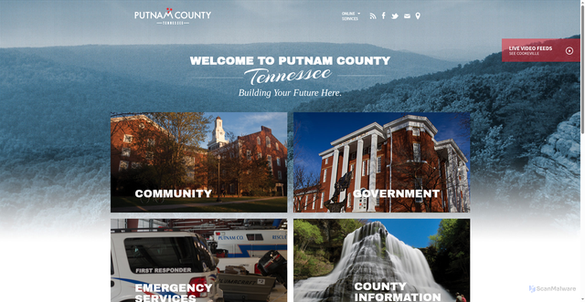 Security scan screenshot of https://putnamcountytn.gov/