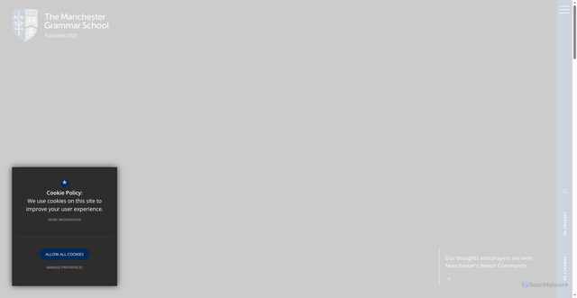 Security scan screenshot of https://www.mgs.org/