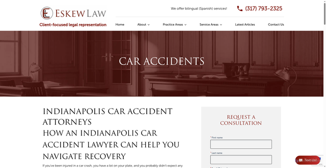 Security scan screenshot of https://www.eskewlaw.com/personal-injury-lawyer/car-accidents/