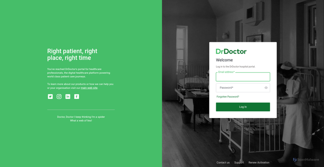 Security scan screenshot of https://manage.drdoctor.co.uk
