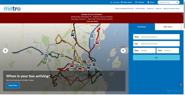 Security scan screenshot of https://www.gpmetro.org/