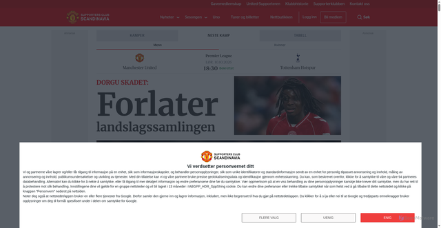 Security scan screenshot of https://united-supporteren.no