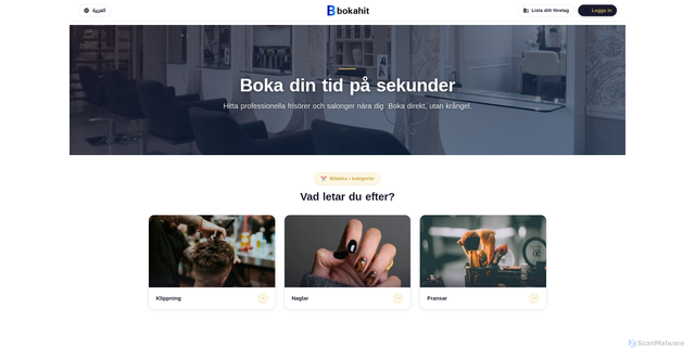 Security scan screenshot of https://bokahit.se