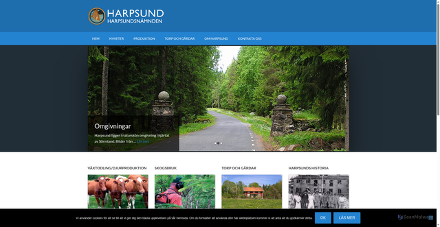 Security scan screenshot of https://www.harpsund.se/