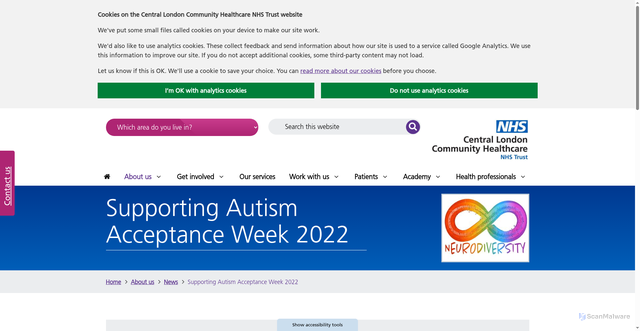 Security scan screenshot of https://www.clch.nhs.uk/