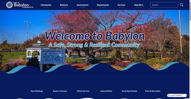 Security scan screenshot of https://townofbabylonny.gov/