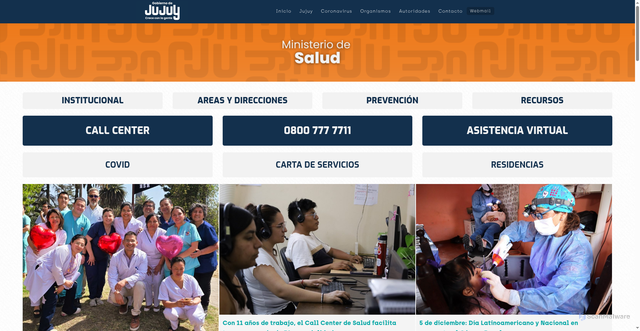 Security scan screenshot of https://salud.jujuy.gob.ar/