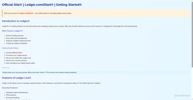 Security scan screenshot of http://ledgers-co-start.pages.dev/