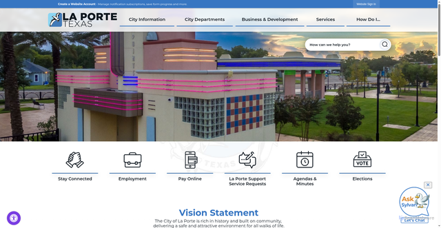 Security scan screenshot of https://laportetx.gov/