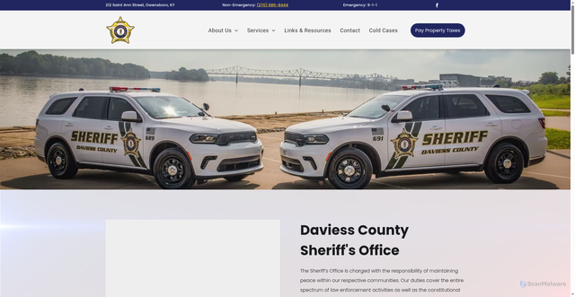 Security scan screenshot of https://www.dcsoky.gov/