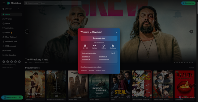 Security scan screenshot of https://Moviebox.ph