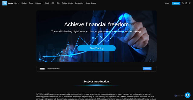 Security scan screenshot of http://skysx.org/