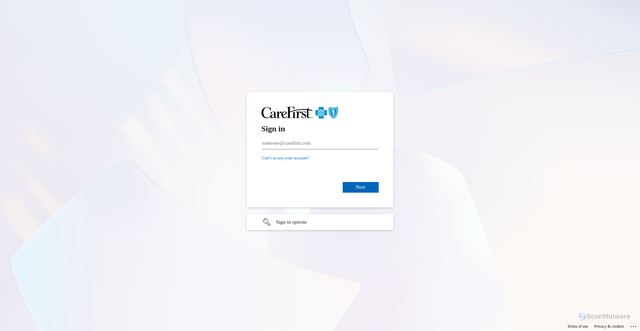 Security scan screenshot of https://carefirst.workspaceoneaccess.com