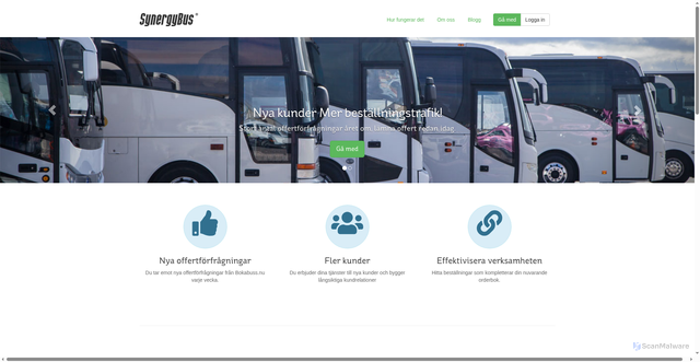 Security scan screenshot of https://synergybus.se