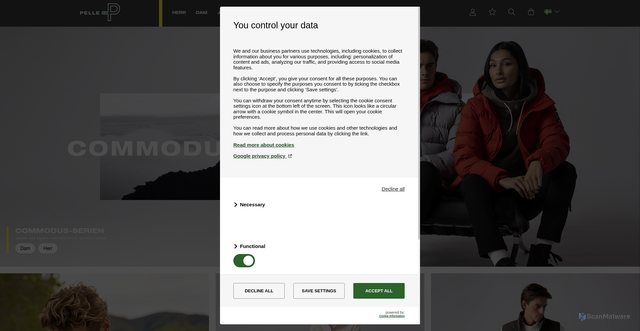 Security scan screenshot of https://seglarjackor.se