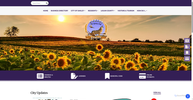 Security scan screenshot of https://cityofoakleyks.gov/