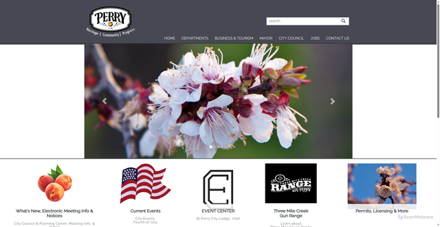 Security scan screenshot of https://www.perrycityut.gov/