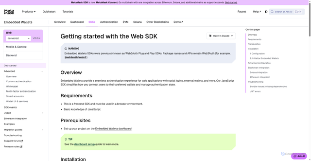 Security scan screenshot of http://metamask-docs-4q672pqsp-consensys-ddffed67.vercel.app/embedded-wallets/sdk/js