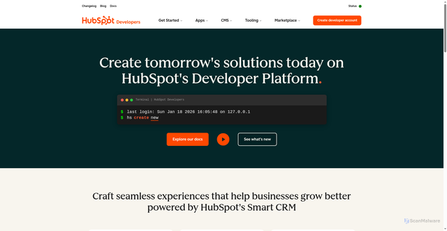 Security scan screenshot of https://forms.hsforms.com