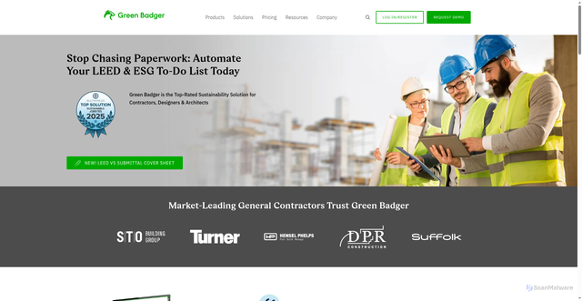 Security scan screenshot of https://getgreenbadger.com