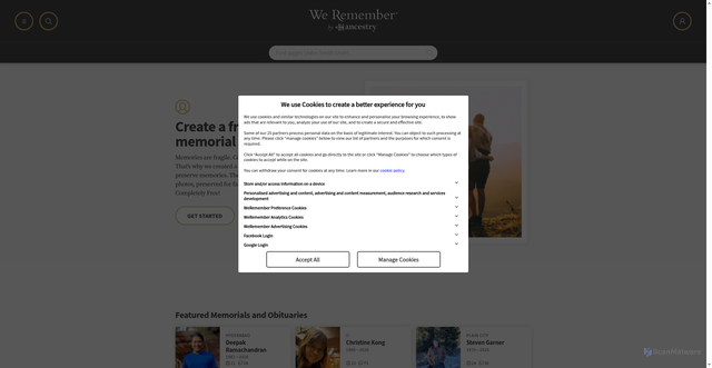 Security scan screenshot of https://weremember.com
