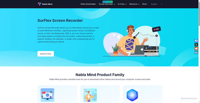 Security scan screenshot of https://www.nablamind.com