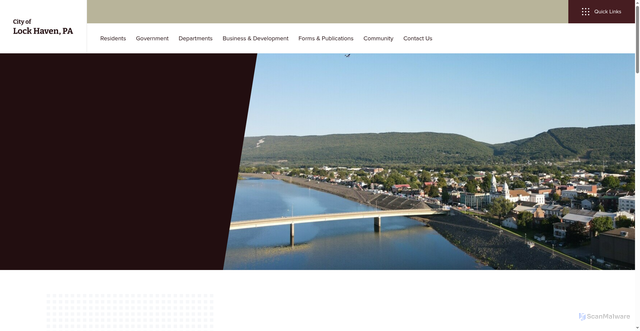 Security scan screenshot of https://www.lockhavenpa.gov/