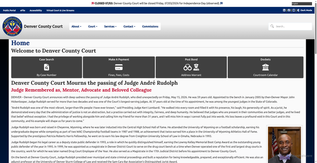 Security scan screenshot of https://www.denvercountycourt.org/