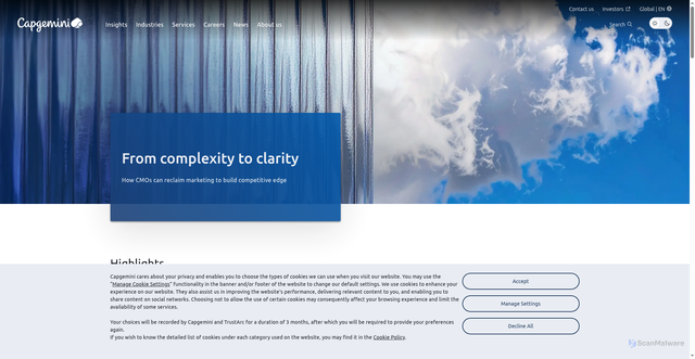 Security scan screenshot of https://www.capgemini.com/