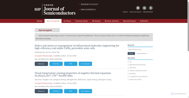 Security scan screenshot of https://www.jos.ac.cn