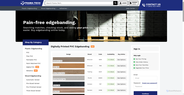 Security scan screenshot of https://framatech.com