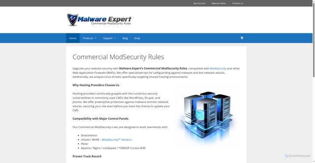 Security scan screenshot of https://malware.expert