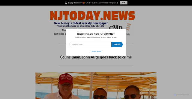 Security scan screenshot of https://njtoday.news/2026/06/19/from-gambino-gangster-to-gop-councilman-john-alite-goes-back-to-crime/