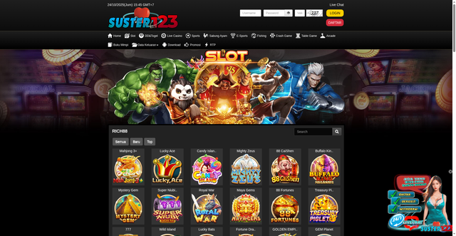 Security scan screenshot of https://apkmontoksuster123.com/desktop/game/slot/rich88