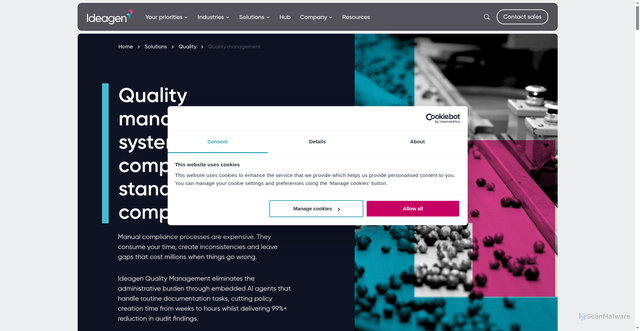 Security scan screenshot of https://qadex.com