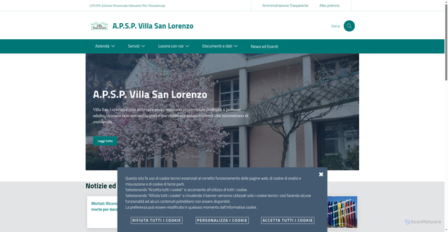 Security scan screenshot of https://www.apspstoro.it/
