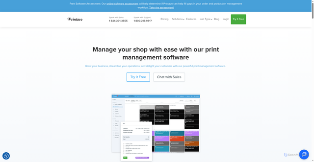 Security scan screenshot of https://www.printavo.com