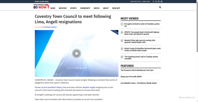 Security scan screenshot of https://www.abc6.com/coventry-town-council-to-meet-following-lima-angell-resignations/