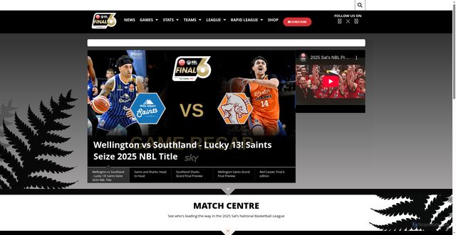 Security scan screenshot of https://nznbl.basketball/