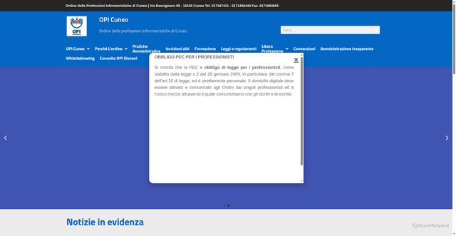Security scan screenshot of https://WWW.OPICUNEO.ORG