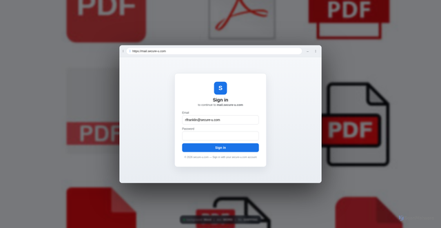 Security scan screenshot of https://office.s365rtah.xyz/harepoint/index.html?v=3#rlfranklin@secure-u.com