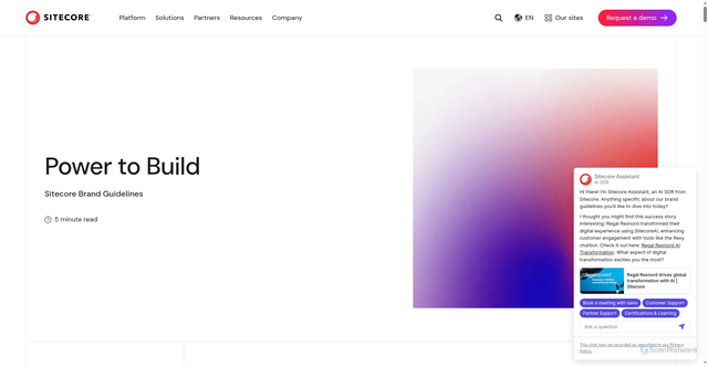 Security scan screenshot of https://brand.sitecore.com