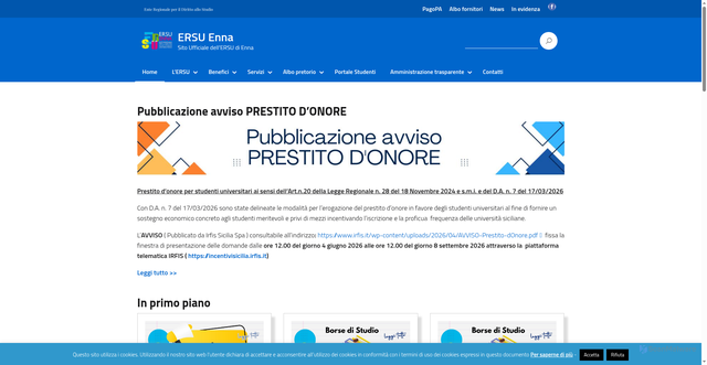 Security scan screenshot of https://www.ersuenna.it