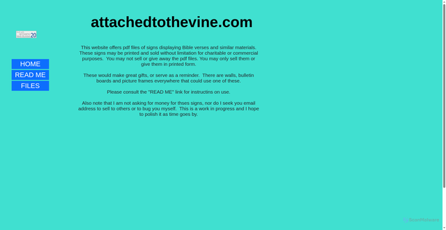 Security scan screenshot of http://attachedtothevine.com/