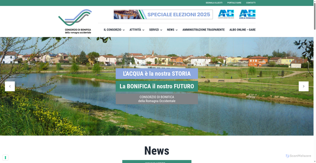 Security scan screenshot of https://www.romagnaoccidentale.it/