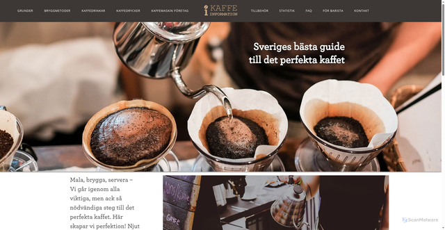 Security scan screenshot of https://kaffeinformationen.se