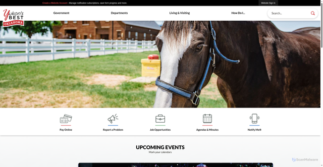 Security scan screenshot of https://cityofyukonok.gov/