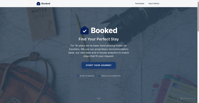 Security scan screenshot of https://booked.net